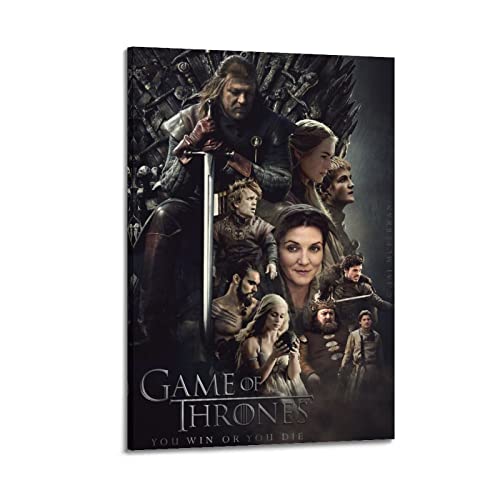 VZRSQZK Game of Thrones TV-Show-Poster, dekoratives Gemälde, Leinwand-Wandposter und Kunstdruck, modernes Familienschlafzimmer-Dekor-Poster, 40 x 60 cm von VZRSQZK