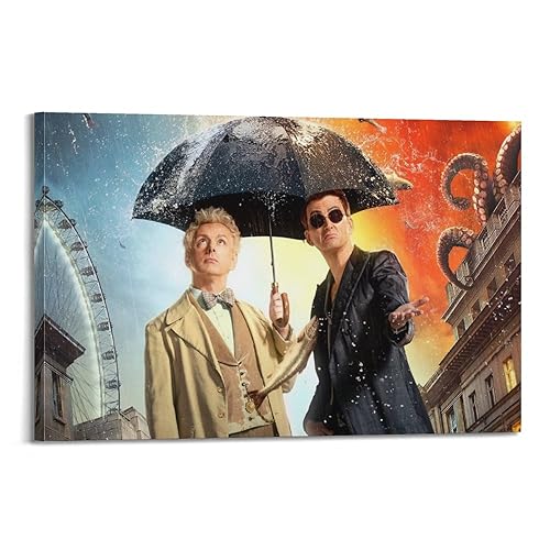 VZRSQZK Good Omens Poster, dekoratives Gemälde, Leinwand-Wandposter und Kunstdruck, modernes Familienschlafzimmer-Dekor-Poster, 40 x 60 cm von VZRSQZK