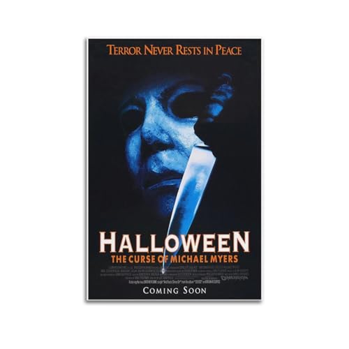 VZRSQZK Halloween VI Michael Myers 'Fluch Filmposter, dekoratives Gemälde, Leinwand-Wandposter und Kunstdruck, modernes Familienschlafzimmer-Dekor-Poster, 20 x 30 cm von VZRSQZK