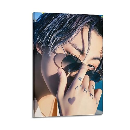 VZRSQZK Jungkook BTS-Poster, dekoratives Gemälde, Leinwand, Wandposter und Kunstdruck, modernes Familienschlafzimmer-Dekor-Poster, 20 x 30 cm von VZRSQZK