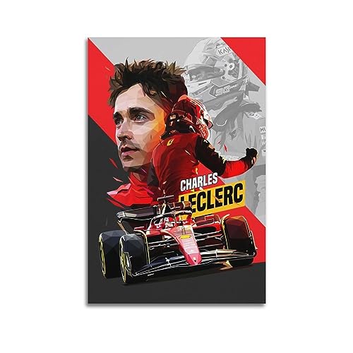 VZRSQZK Low Poly Charles Leclerc Poster, dekoratives Gemälde, Leinwand, Wandposter und Kunstdruck, modernes Familienschlafzimmer-Dekor-Poster, 20 x 30 cm von VZRSQZK