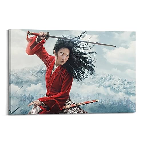 VZRSQZK Mulan-Film-Poster, dekoratives Gemälde, Leinwand-Wandposter und Kunstdruck, modernes Familienschlafzimmer-Dekor-Poster, 40 x 60 cm von VZRSQZK