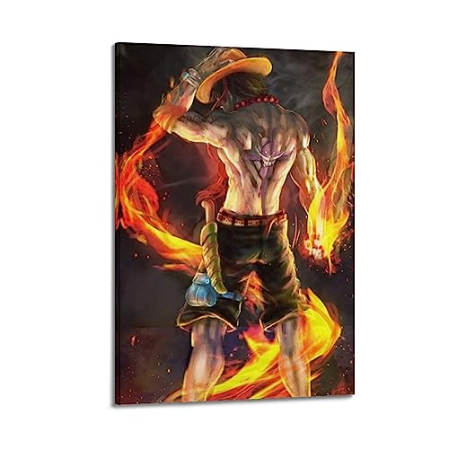 VZRSQZK One Piece Ace Poster, dekoratives Gemälde, Leinwand, Wandposter und Kunstdruck, modernes Familienschlafzimmer-Dekor-Poster, 40 x 60 cm von VZRSQZK