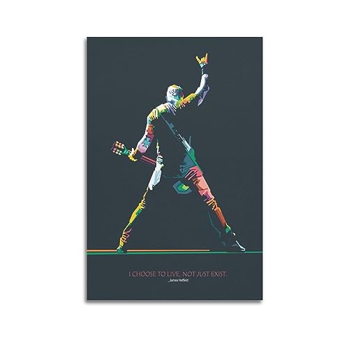 VZRSQZK Poster, Motiv: Sänger James Hetfield, dekoratives Gemälde, Leinwand-Wandposter und Kunstdruck, modernes Familienschlafzimmer-Dekor-Poster, 60 x 90 cm VZRSQZK Poster, Motiv: Sänger James Hetfield, dekoratives Gemälde, Leinwand-Wandposter und Kunstdruck, modernes Familienschlafzimmer-Dekor-Poster, 60 x 90 cm von VZRSQZK