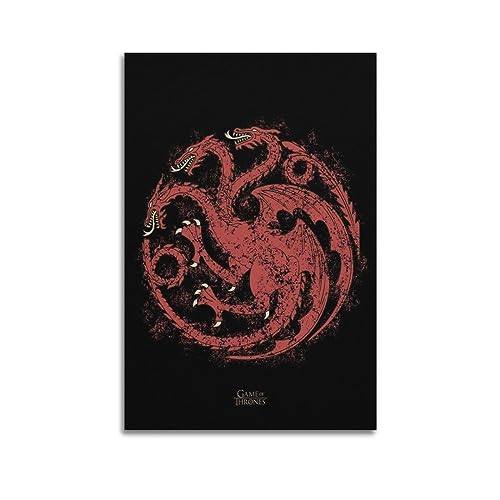 VZRSQZK Poster mit Game of Thrones Targaryen Black Heraldik, dekoratives Gemälde, Leinwand, Wandposter und Kunstdruck, modernes Familienschlafzimmer-Dekor-Poster, 20 x 30 cm VZRSQZK Poster mit Game of Thrones Targaryen Black Heraldik, dekoratives Gemälde, Leinwand, Wandposter und Kunstdruck, modernes Familienschlafzimmer-Dekor-Poster, 20 x 30 cm von VZRSQZK