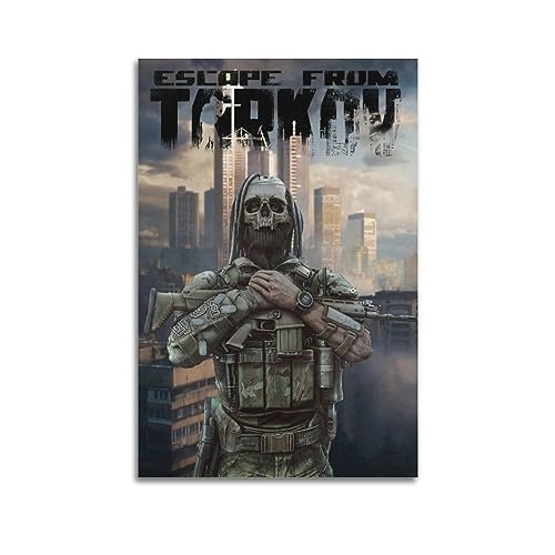 VZRSQZK Poster mit Videospiel-Escape from Tarkov, dekoratives Gemälde, Leinwand-Wandposter und Kunstdruck, modernes Familienschlafzimmer-Dekor-Poster, 50 x 75 cm von VZRSQZK