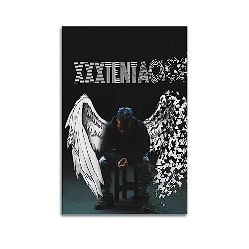 VZRSQZK Rapper Poster XXXTentacion Poster, dekoratives Gemälde, Leinwand, Wandposter und Kunstdruck, modernes Familienschlafzimmer-Dekor-Poster, 50 x 75 cm von VZRSQZK