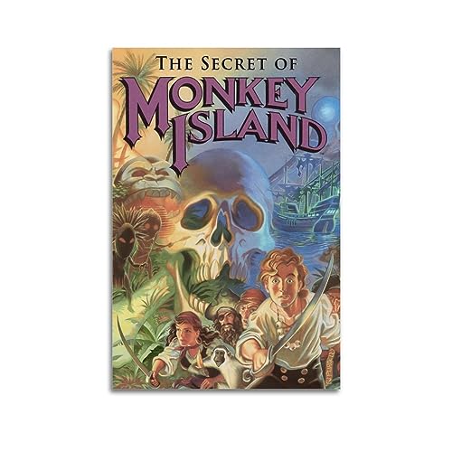 VZRSQZK The Secret of Monkey Island Poster, dekoratives Gemälde, Leinwand-Wandposter und Kunstdruck, modernes Familienschlafzimmer-Dekor-Poster, 40 x 60 cm von VZRSQZK