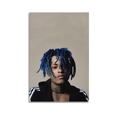 VZRSQZK XXXTentacion Rapper-Poster, dekoratives Gemälde, Leinwand, Wandposter und Kunstdruck, modernes Familienschlafzimmer-Dekor-Poster, 60 x 90 cm von VZRSQZK