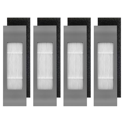 4 Stück HEPA Filter für Staubsauger Roboter Ecovacs Deebot OZMO N10 Plus T5 T8 T9 T8 AIVI Max 920 950 N5 N7 N8+ N8 Pro Plus DX55 DX93 DJ65, Filter Kit für Saugroboter, Ersatzteile 4 Filter von VZU