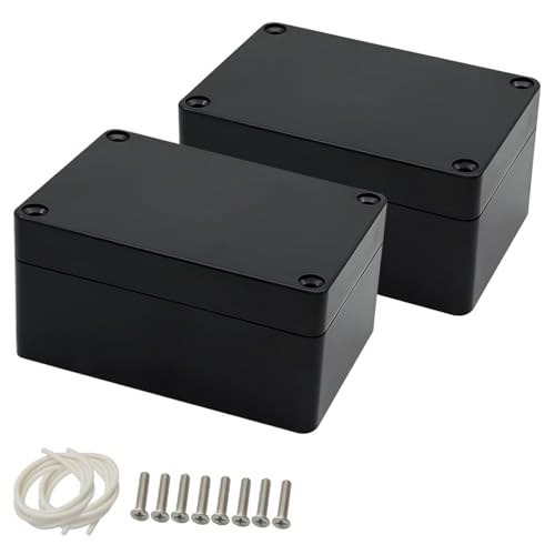VZU 2 Stück Kabelbox Wasserdicht, IP65 Abzweigdose Wasserdicht, ABS Abzweigdose Aufputz, 100 x 68 x 50 mm Gehäuse Elektronik, Electronic Projekt Box, Anschlussdose, für DIY Stromabzweigdose, Schwarz VZU 2 Stück Kabelbox Wasserdicht, IP65 Abzweigdose Wasserdicht, ABS Abzweigdose Aufputz, 100 x 68 x 50 mm Gehäuse Elektronik, Electronic Projekt Box, Anschlussdose, für DIY Stromabzweigdose, Schwarz von VZU