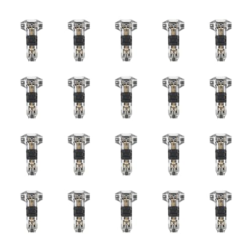 VZU 20 Stück T Verbinder, Wasserdicht Kabelverbinder, Abzweigverbinder T Typ 1 Pin, Niederspannung und Staubdicht T Hahn Kabelverbinder, Kein Abisolieren oder Löten von Drähten von VZU