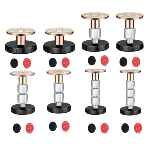 VZU 8 Stück Möbelfüße Verstellbar, 4 Größen Abstandshalter Verstellbar Metall, Höhenverstellbare Füsse für Möbel, Adjustable Bett Abstandhalter Wand, für Schrank, Bettfuß, Tische, Sofas von VZU