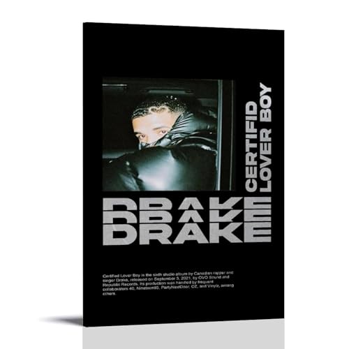VZUTPSZL Drake zertifiziertes Poster, dekoratives Gemälde, Leinwand, Wandposter und Kunstdruck, moderne Familienschlafzimmer-Dekoration, Poster, 40 x 60 cm von VZUTPSZL
