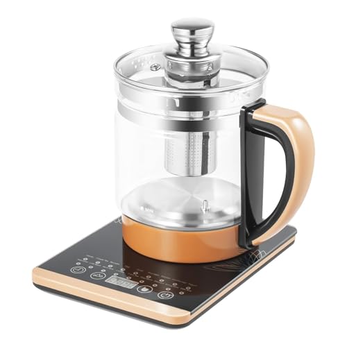 1,8 l 800W elektrischer Gesundheitstopf mit Touchscreen-Bedienung multifunktionaler elektrischer Glaskessel mit Teeaufguss for duftenden Tee Kaffee Suppe Hot Pot von VZXATYOP