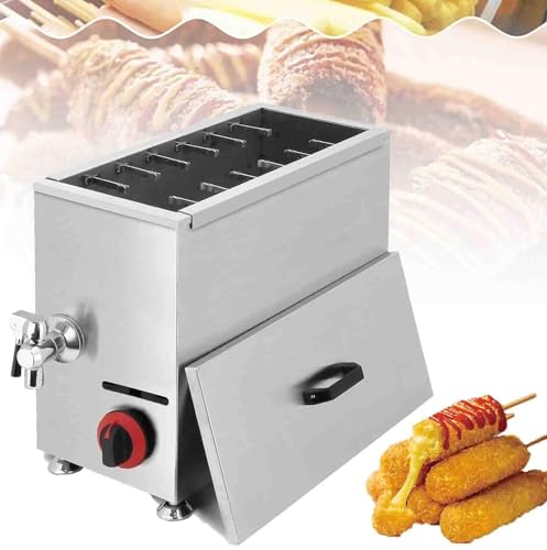 21L Käse Mais Hot Dogs Sticks Frittiermaschine Kommerzielle Herstellungsmaschine Gasfritteuse For Restaurant Store Home 21L Käse Mais Hot Dogs Sticks Frittiermaschine Kommerzielle Herstellungsmaschine Gasfritteuse For Restaurant Store Home von VZXATYOP