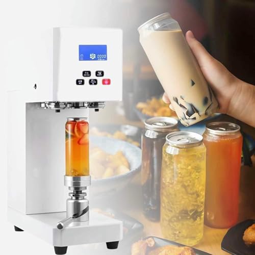 Automatische Dosenversiegelungsmaschine, Elektrischer Becher- Und Blechdosenversiegeler For Kunststoffdosen Mit LED-Anzeige, Schnelles Verschließen For Getränke(White) von VZXATYOP