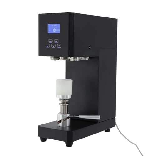 Automatische Dosenversiegelungsmaschine elektrische Becherversiegelungsmaschine 4–6 Sekunden/Zeit 4,53–6,69 Zoll hohe Blechdosen-Verschließmaschine for Bubble Milk Tea Coffee(Black) von VZXATYOP