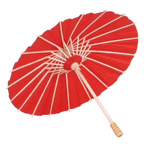 Blanko-Deko-Papierschirm Sonnenschirm Chinesischer Und Japanischer Regenschirm Cosplay-Handbemalung Regenschirm For Hochzeit Brautparty(Deep Red) von VZXATYOP