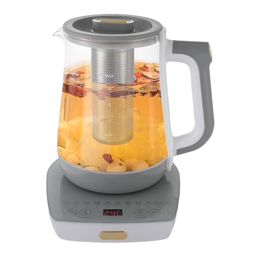 Elektrischer Wasserkocher aus Glas – 1,8 l, 800 W, 12 Funktionen kocht Wasser mit Timer und Reservierung Eisteemaschine Elektrischer Wasserkocher aus Glas – 1,8 l, 800 W, 12 Funktionen kocht Wasser mit Timer und Reservierung Eisteemaschine von VZXATYOP