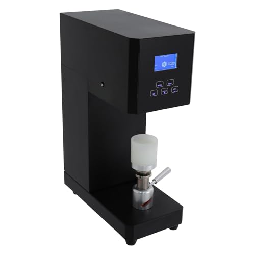 Gewerblicher Automatische Dosenversiegelungsmaschine 370 W Versiegelt Glas Kunststoff Blechdosen Becher in 4–6 Sekunden maximale Höhe 17 cm, Durchmesser oben 5,5 cm(Black) von VZXATYOP