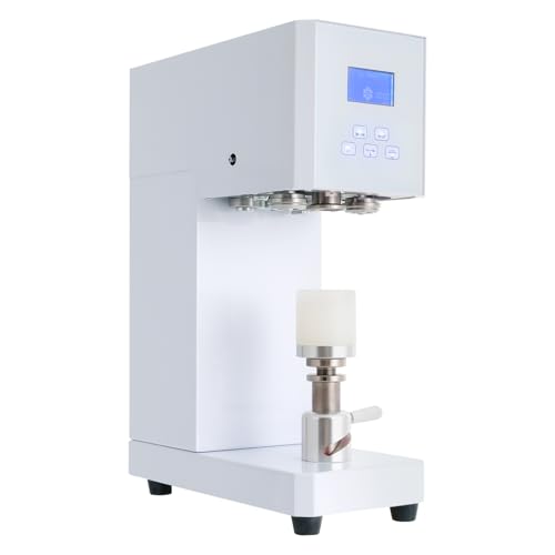 Gewerblicher Automatische Dosenversiegelungsmaschine 370 W Versiegelt Glas Kunststoff Blechdosen Becher in 4–6 Sekunden maximale Höhe 17 cm, Durchmesser oben 5,5 cm(White) von VZXATYOP