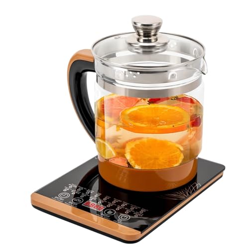 Health Pot Elektrischer Wasserkocher mit Tee-Ei 18 Menüs Smart Fruit Hot Tea Maker gedämpfte Eier Glaskessel for Obst Blumen und Kaffee 1,8 l 800 W Health Pot Elektrischer Wasserkocher mit Tee-Ei 18 Menüs Smart Fruit Hot Tea Maker gedämpfte Eier Glaskessel for Obst Blumen und Kaffee 1,8 l 800 W von VZXATYOP