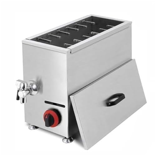 Kommerzielle 21-Liter-LPG-Gasfritteuse For Mais Käse Hot Dogs Edelstahl-Arbeitsplatte Große Fritteuse Mit 12 Haken Und Einstellbarer Temperatur von VZXATYOP