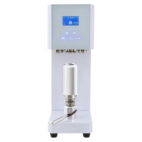 Kommerzielle Dosenversiegelungsmaschine Getränkedosenversiegelungsmaschine LED-Bildschirm 4,53"/6,69" Versiegelungshöhe for Aluminium-Kunststoffdosen(White) von VZXATYOP