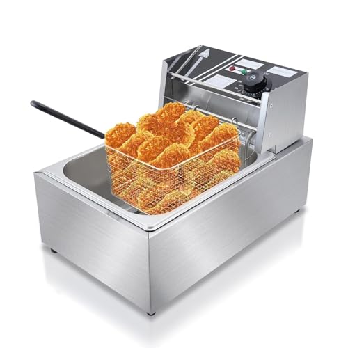 Kommerzielle Elektrische Fritteuse Aus Edelstahl 10l Große Kapazität Ölfritteuse Auf Der Arbeitsplatte Mit Temperaturregelung For Küche Im Restaurant Und Hause von VZXATYOP
