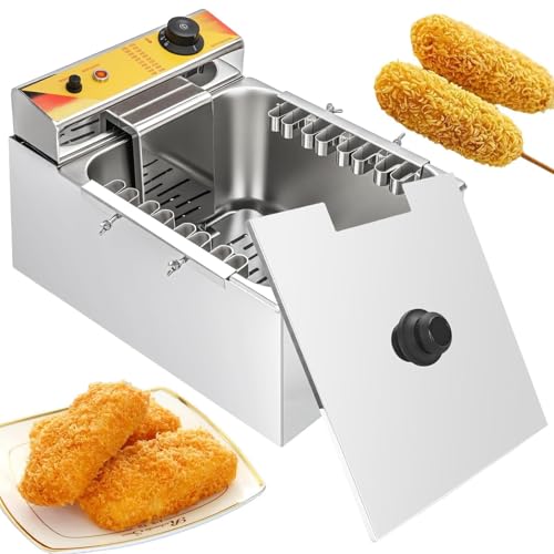 Kommerzielle Fritteuse Mit Großer Kapazität Einstellbare Temperatur 50–200 °C Vollautomatische Elektrische Käse-Hotdog-Wurstfritteuse For Snackbars Und Restaurants von VZXATYOP