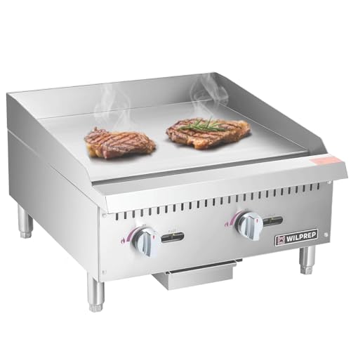 Kommerzielle Gas-Tischgrillplatte mit 2 U-förmigen 30.000-BTU-Brennern NG-LPG-kompatibler Grill mit flacher Grillplatte und unabhängiger Knopfsteuerung Kommerzielle Gas-Tischgrillplatte mit 2 U-förmigen 30.000-BTU-Brennern NG-LPG-kompatibler Grill mit flacher Grillplatte und unabhängiger Knopfsteuerung von VZXATYOP