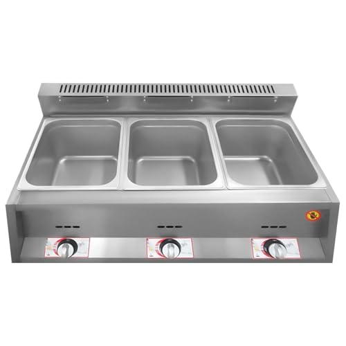 Kommerzielle Gasfritteuse Arbeitsplatte Einstellbare Temperatur Tank Ölfritteuse Mit 3 Körben Und Deckeln For Das Restaurant In Der Küche Zu Hause(Three tank deep fryer) von VZXATYOP