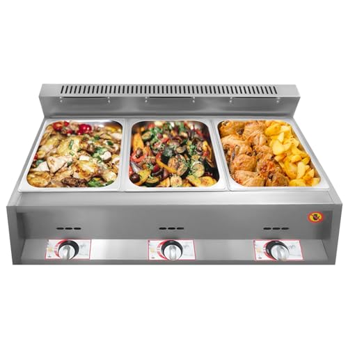 Kommerzielle Gasfritteuse Propan LPG Edelstahl Kommerzielle Arbeitsplattenfritteuse For Supermärkte Hotels Kantinen Restaurants Bankettsäle(3 Well) von VZXATYOP