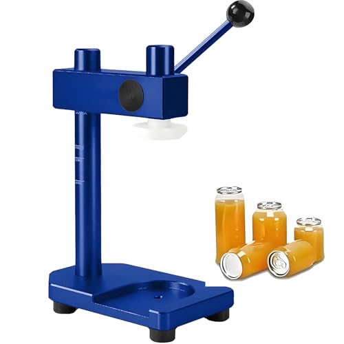 Manuelle Dosenverschließmaschine langlebiges Verschließwerkzeug aus Aluminiumlegierung höhenverstellbar for Verschließen von PET-Flaschendosen privaten/gewerblichen Gebrauch(Blue) von VZXATYOP