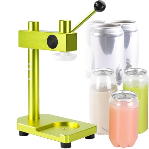 Manueller Dosenverschließer einfache Versiegelungslösung langlebiges Versiegelungswerkzeug Aluminiumlegierung, abnehmbare Gummidichtung höhenverstellbar Konserven Milch Kaffee(Green) von VZXATYOP