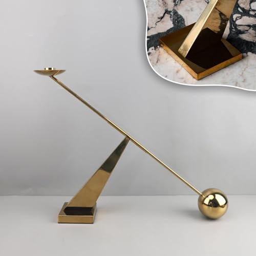 Moderne geometrische Kerzenhalter aus Metall: Tischdekoration, für Hochzeiten zu Hause (Gold) von VZXATYOP