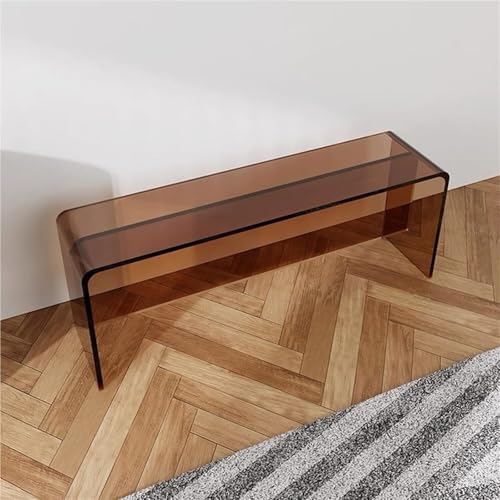 VZXATYOP Acrylbank, Moderner Vielseitiger Schuhwechselhocker Rückenfreier Loungesessel, Bett-Endhocker for Den Eingangsbereich Von Wohnzimmer Schlafzimmer(Brown,39.4in) von VZXATYOP