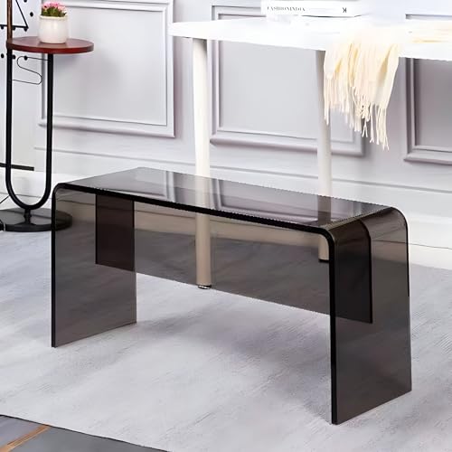VZXATYOP Acrylbank, Moderner Vielseitiger Schuhwechselhocker Rückenfreier Loungesessel, Bett-Endhocker for Den Eingangsbereich Von Wohnzimmer Schlafzimmer(Grey,31.5in) von VZXATYOP