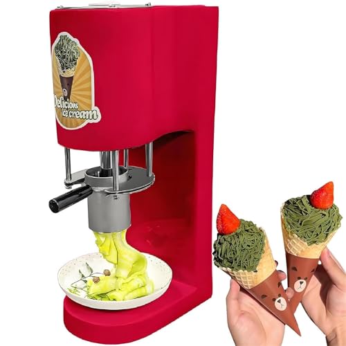 VZXATYOP Eiscreme-Spaghetti-Presse kommerzielle Eiscreme-Maschine Nudel-Eiscreme-Maschine unkompliziert for Eisdielen und Dessertläden(Red) von VZXATYOP