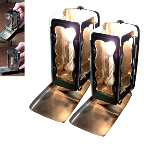 VZXATYOP Faltbare Taschenkerzenlaternen Kerzenhalter Aus Metall for Die Innen-/Außendekoration Geschenke Und Camping(2pcs) von VZXATYOP