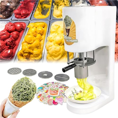 VZXATYOP Kommerzielle Spaghettipresse Eismaschine Eiscreme-Nudelform Maschine for Eisdielen Bars Cafés Restaurants Snackbars VZXATYOP Kommerzielle Spaghettipresse Eismaschine Eiscreme-Nudelform Maschine for Eisdielen Bars Cafés Restaurants Snackbars von VZXATYOP