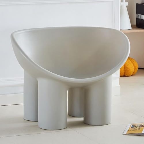 VZXATYOP Kreativer Stuhl Einzelner Freizeit-Sofastuhl Moderner Einfacher Freizeit-Modehocker Runde Stuhlstühle for Wohnzimmer Schlafzimmer Arbeitszimmer(Grey) von VZXATYOP