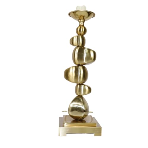 VZXATYOP Metallsäulenleuchter Eleganter Kerzenständer for Tischdekoration Hochzeit Zuhause Und Candlelight Dinner Decor(Gold,L) von VZXATYOP
