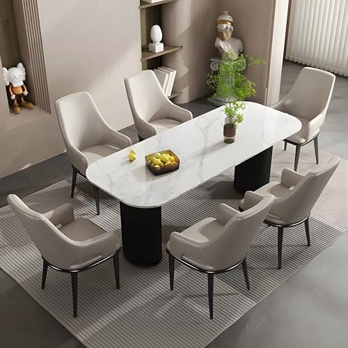 VZXATYOP Moderne gepolsterte Küchenstühle mit hoher Rückenlehne bequemer Sitz Kunstleder mit Nähten Moderne Esszimmerstühle aus Mitte Jahrhunderts for Zuhause/Wohnzimmer/Büro(Light Gray,Set of 6) VZXATYOP Moderne gepolsterte Küchenstühle mit hoher Rückenlehne bequemer Sitz Kunstleder mit Nähten Moderne Esszimmerstühle aus Mitte Jahrhunderts for Zuhause/Wohnzimmer/Büro(Light Gray,Set of 6) von VZXATYOP