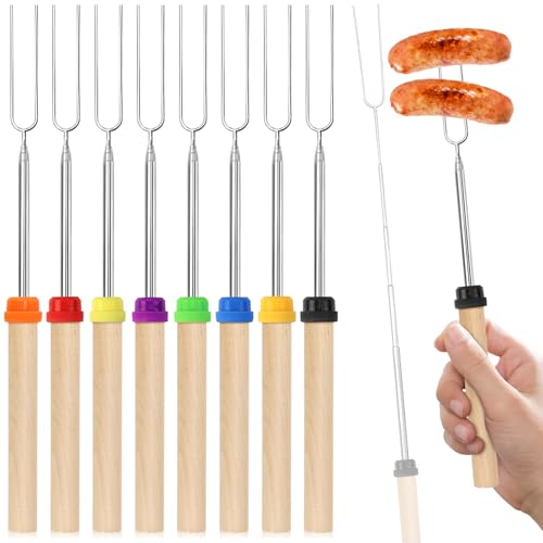 VZXZXE 8 Sticks Grillspieße Teleskop Marshmallow Edelstahl 30-80cm für Camping Spieße Stockbrot marshmallow spieße stockbrot spieße lagerfeuer VZXZXE 8 Sticks Grillspieße Teleskop Marshmallow Edelstahl 30-80cm für Camping Spieße Stockbrot marshmallow spieße stockbrot spieße lagerfeuer von VZXZXE