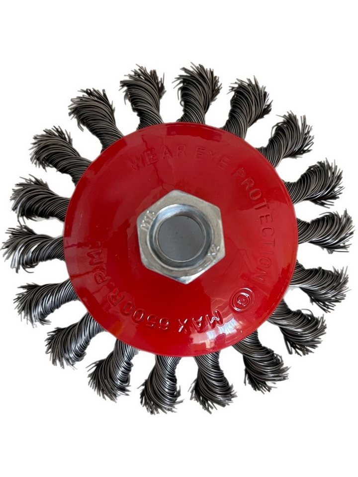 VaGo-Tools Drahtbürste 3x Kegelbürste 115mm gezopft Winkelschleifer von VaGo-Tools