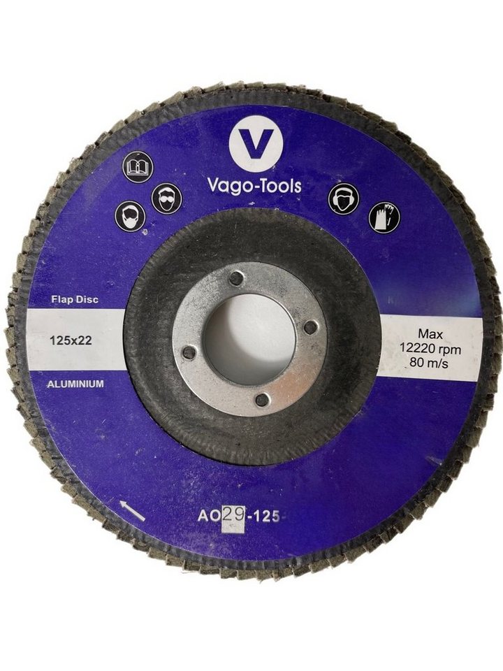 VaGo-Tools Schleifscheibe »Fächerschleifscheiben 125mm konisch P100 Braun 50x«, (Packung) von VaGo-Tools