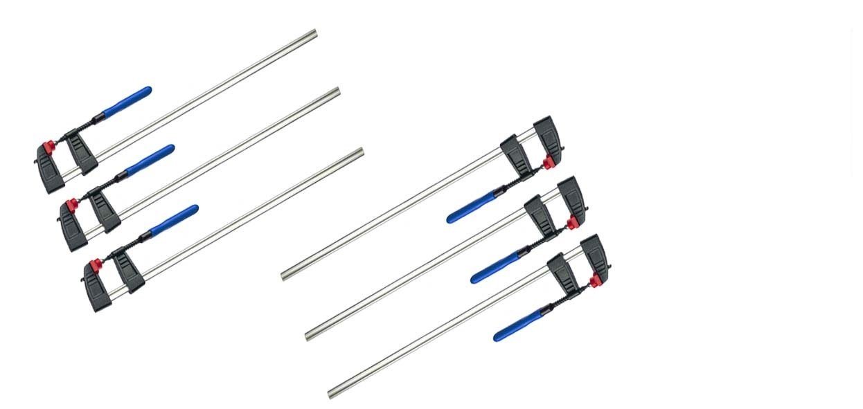 VaGo-Tools Schraubzwinge Schraubzwinge Rutschsicherung Zwingen 250 x50mm 6x von VaGo-Tools
