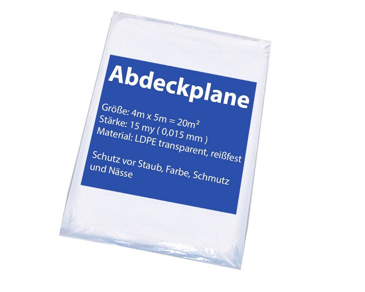 VaGo-Tools Schutzplane Abdeckfolie Malerplane Schutzfolie 4x5m 15my 1x VaGo-Tools Schutzplane Abdeckfolie Malerplane Schutzfolie 4x5m 15my 1x von VaGo-Tools